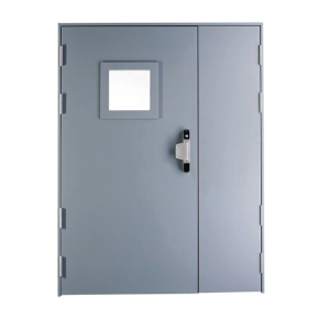 photo porte grise anti-effraction secudoor 2 vantaux