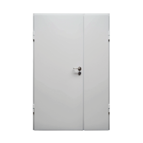 photo porte anti-effraction blanche donimet 2 vantaux